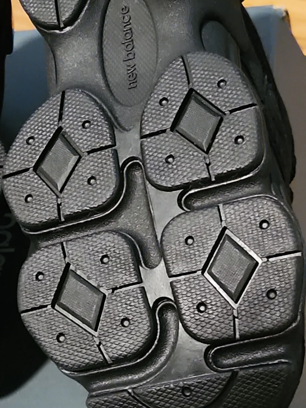 size 2 youth New Balance Boys 9060 Triple Black Mesh Black NEW with box